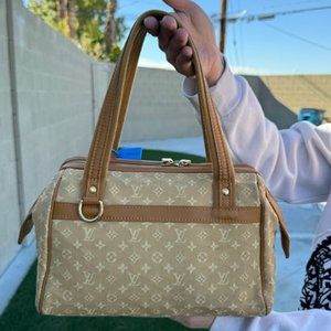 Authentic Louis Vuitton Josephine Handbag Mini Lin PM